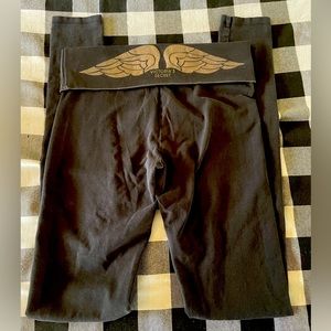 Victoria Secrets Gold Angel wing skinny leggings